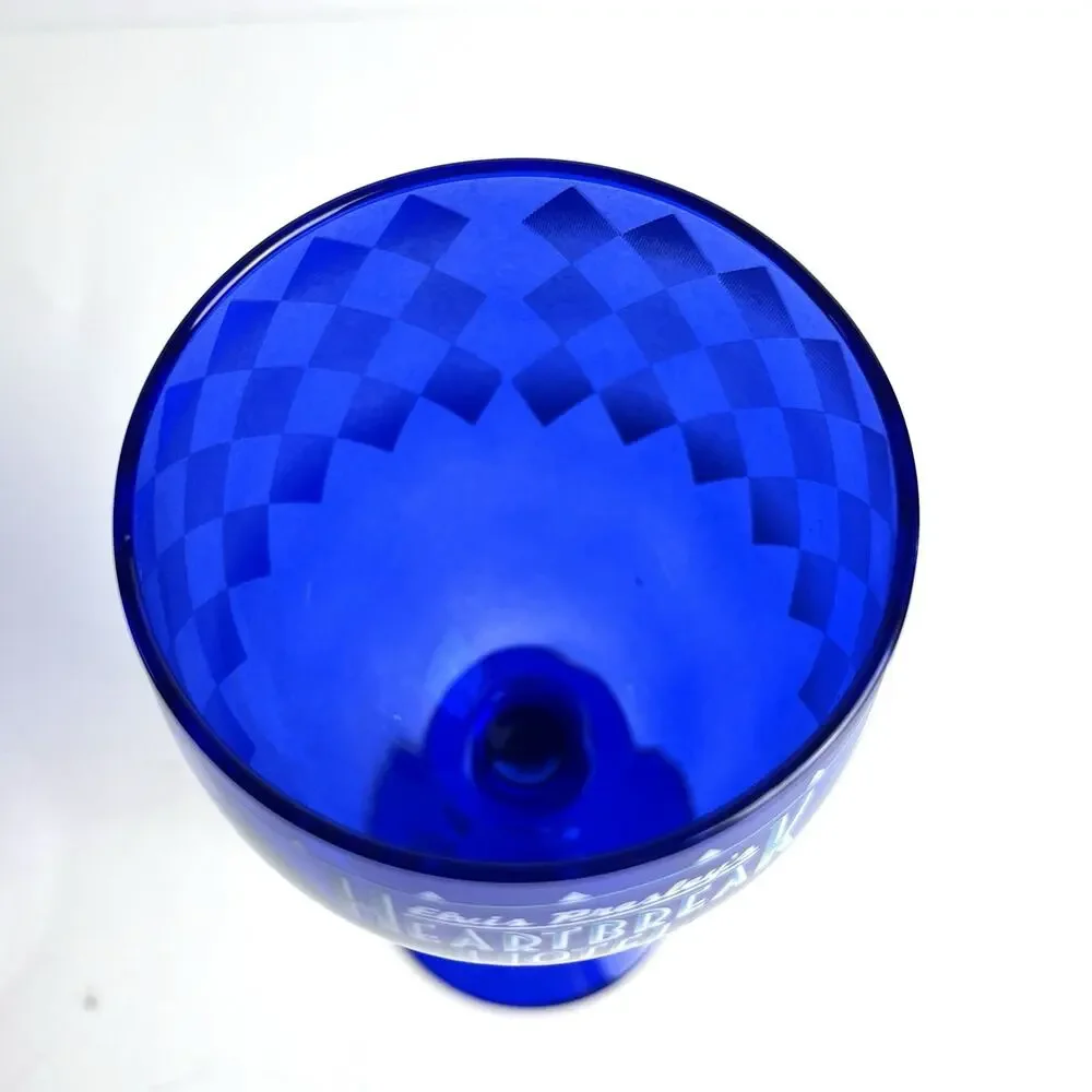 Elvis Presley Heartbreak Hotel Logo Cobalt Blue Wine Glass Holographic Sticker